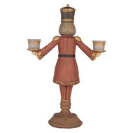 Clayre & Eef | Kandelaar Notenkraker Rood Goudkleurig 21x9x30 cm | 6PR5397