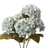 Clayre &amp; Eef   | Kunstbloem Hortensia Blauw Groen 15x15x42 cm | 6PL0306