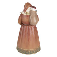 Clayre & Eef | Kerstdecoratie Kerstman Rood Goudkleurig 20x18x39 cm | 6PR5544