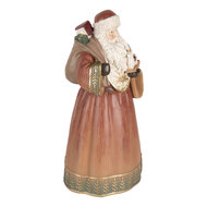 Clayre & Eef | Kerstdecoratie Kerstman Rood Goudkleurig 20x18x39 cm | 6PR5544