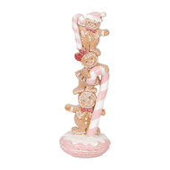 Clayre & Eef | Decoratie peperkoekpoppen Bruin Roze 10x10x27 cm | 6PR5682