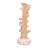 Clayre & Eef | Decoratie peperkoekpoppen Bruin Roze 10x10x27 cm | 6PR5682