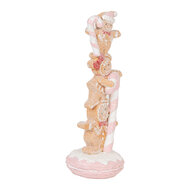 Clayre & Eef | Decoratie peperkoekpoppen Bruin Roze 10x10x27 cm | 6PR5682