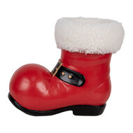 Clayre & Eef | Decoratie Laars Rood Wit 25x15x22 cm | 6PR5683
