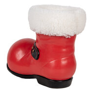 Clayre & Eef | Decoratie Laars Rood Wit 25x15x22 cm | 6PR5683