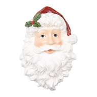 Clayre & Eef | Wanddecoratie Kerstman Wit Rood 32x9x45 cm | 6PR5690