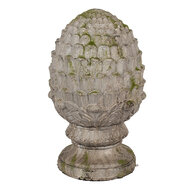 Clayre &amp; Eef   | Decoratie Beeld Dennenappel Beige &oslash; 19x33 cm | 6PR5710
