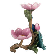 Clayre & Eef | Decoratie schaal Blauw Roze 18x12x24 cm | 6PR5799