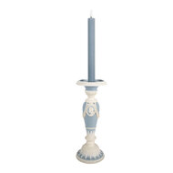 Clayre & Eef | Kandelaar Wit Blauw ø 10x27 cm | 6PR5801