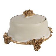 Clayre & Eef | Sieradendoos Beige Goudkleurig ø 14x9 cm | 6PR5802