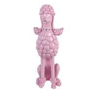 Clayre & Eef | Decoratie Hond (Poedel) Roze 13x17x33 cm | 6PR5803