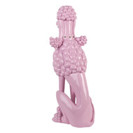 Clayre & Eef | Decoratie Hond (Poedel) Roze 13x17x33 cm | 6PR5803