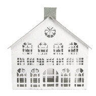 Clayre & Eef | Decoratie Huis Wit Grijs 34x16x34 cm | 6Y5931
