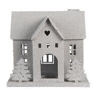 Clayre & Eef | Decoratie Huis Grijs 26x17x24 cm | 6Y5932