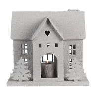 Clayre & Eef | Decoratie Huis Grijs 26x17x24 cm | 6Y5932