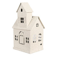 Clayre & Eef | Decoratie Huis Beige 18x14x31 cm | 6Y5933