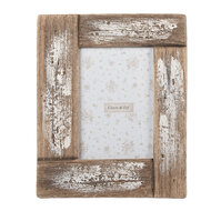 Clayre & Eef | Fotolijst Bruin Wit 21x2x26 cm / 13x18 cm | 2F1297