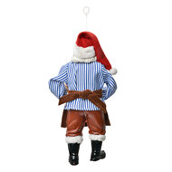 Clayre & Eef | Kerstdecoratie Hanger Kerstman Rood Bruin 10x6x17 cm | 66247