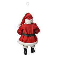 Clayre & Eef | Kerstdecoratie Hanger Kerstman Rood Wit 10x6x17 cm | 66250