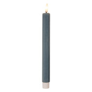 Clayre & Eef | Kaars met LED set van 2 Blauw ø 2x25 cm / 2xAAA | 6CA0002BL