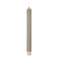 Clayre & Eef | Kaars met LED set van 2 Grijs ø 2x25 cm / 2xAAA | 6CA0002G