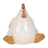 Clayre & Eef | Decoratie Kip Beige Bruin 18x14x17 cm | 6CE2133