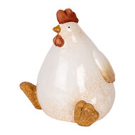 Clayre & Eef | Decoratie Kip Beige Bruin 18x14x17 cm | 6CE2133