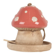 Clayre & Eef | Vogelhuis Beige Roze ø 13x13 cm | 6CE2320