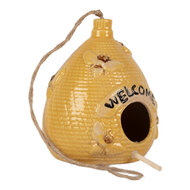 Clayre & Eef | Vogelhuis Geel ø 11x14 cm | 6CE2321