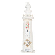 Clayre &amp; Eef   | Decoratie Vuurtoren Wit &oslash; 10x32 cm | 6H2413