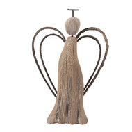 Clayre & Eef | Kerstdecoratie Engel Bruin 12x3x18 cm | 6H2421M