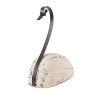 Clayre & Eef | Decoratie Zwaan Wit Bruin 17x8x19 cm | 6H2433M