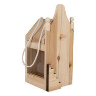 Clayre & Eef | Vogelvoederhuisje Bruin 10x11x23 cm | 6H2438