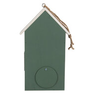 Clayre & Eef | Vogelhuis Groen Wit 15x10x22 cm | 6H2439