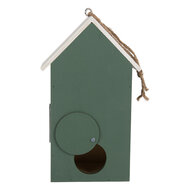 Clayre & Eef | Vogelhuis Groen Wit 15x10x22 cm | 6H2439