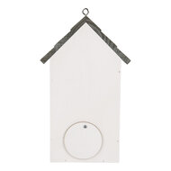 Clayre & Eef | Vogelhuis Wit Grijs 15x10x22 cm | 6H2441