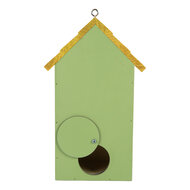 Clayre & Eef | Vogelhuis Groen Geel 15x10x22 cm | 6H2443