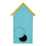 Clayre & Eef | Vogelhuis Blauw Geel 15x10x22 cm | 6H2444