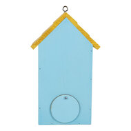 Clayre & Eef | Vogelhuis Blauw Geel 15x10x22 cm | 6H2448