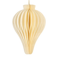 Clayre & Eef | Kerstdecoratie Papieren Kerstbal Beige ø 8x10 cm | 6PA0522