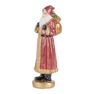 Clayre & Eef | Kerstdecoratie Kerstman Rood Goudkleurig 6x5x15 cm | 6PR5534