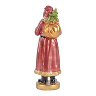 Clayre & Eef | Kerstdecoratie Kerstman Rood Goudkleurig 6x5x15 cm | 6PR5534
