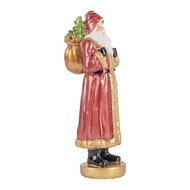 Clayre & Eef | Kerstdecoratie Kerstman Rood Goudkleurig 6x5x15 cm | 6PR5534