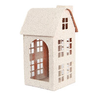 Clayre & Eef | Decoratie Huis Beige 14x14x26 cm | 6Y5935