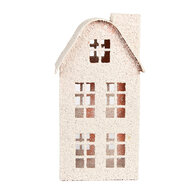 Clayre & Eef | Decoratie Huis Beige 14x14x26 cm | 6Y5935