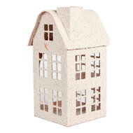 Clayre & Eef | Decoratie Huis Beige 14x14x26 cm | 6Y5935