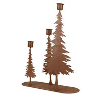 Clayre & Eef | Kandelaar Bruin 25x9x33 cm | 6Y5936