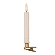 Clayre & Eef | Kaars met LED set van 10 Wit ø 2x14 cm / 10xAAA | 6CA0008