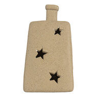 Clayre & Eef | Decoratie Huisje met LED Beige 15x10x21 cm | 6CE2174M
