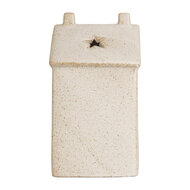 Clayre & Eef | Decoratie Huisje met LED Beige 10x9x18 cm | 6CE2176L